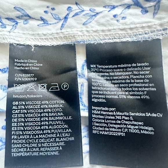 Blue Floral Print Women's Dress - Picture 9 of 9